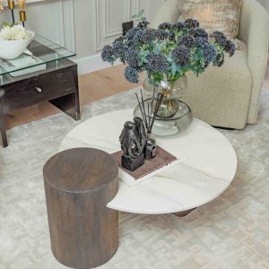 COFFEE TABLE WITH STONE TOP